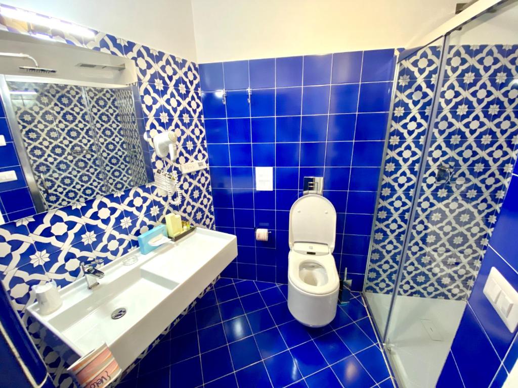 Koupelna v ubytování Hotel Savoia