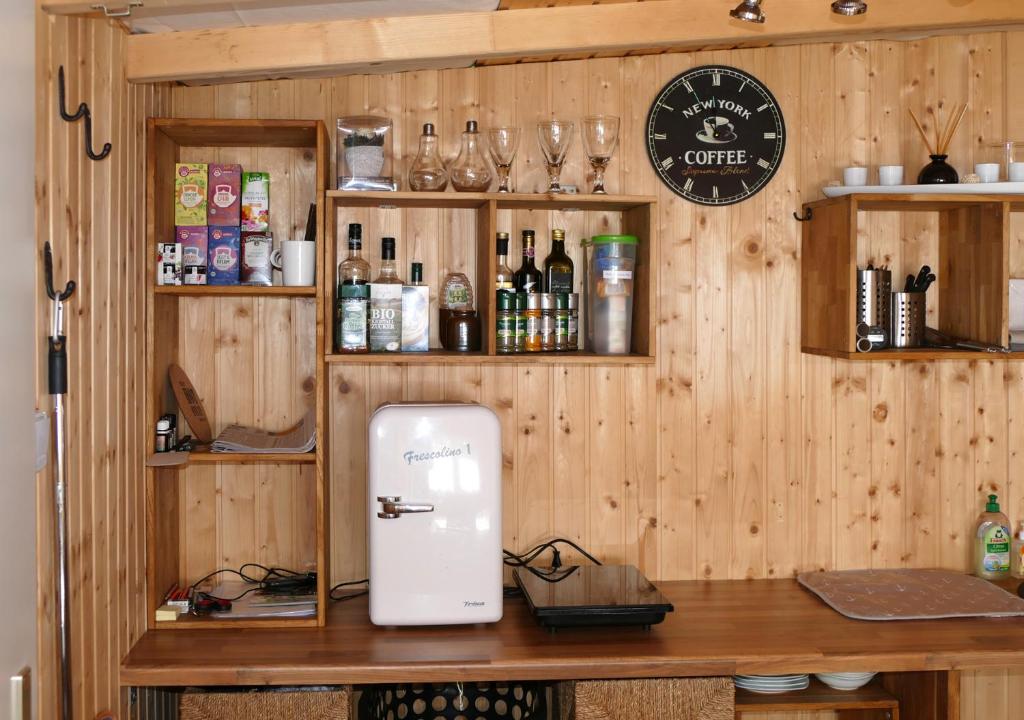Kuchyň nebo kuchyňský kout v ubytování Refugio del Lago