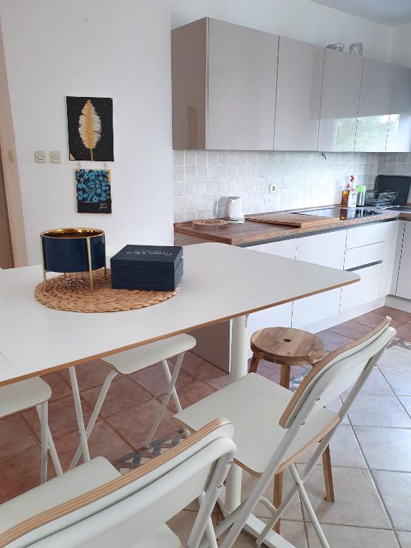 Kuchyň nebo kuchyňský kout v ubytování Apartments Lukas