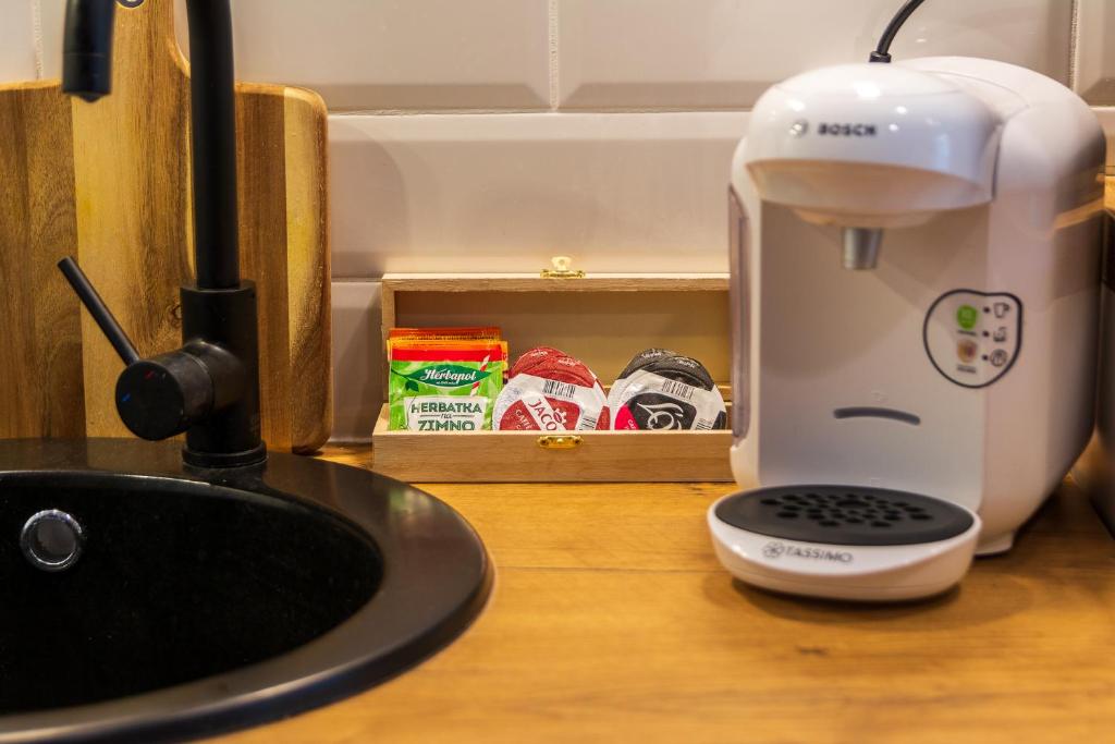 Kuchyňa alebo kuchynka v ubytovaní Apartamenty Rejtana