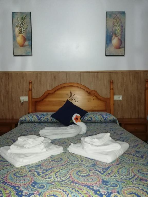 Postel nebo postele na pokoji v ubytování Hostal Breñaverde