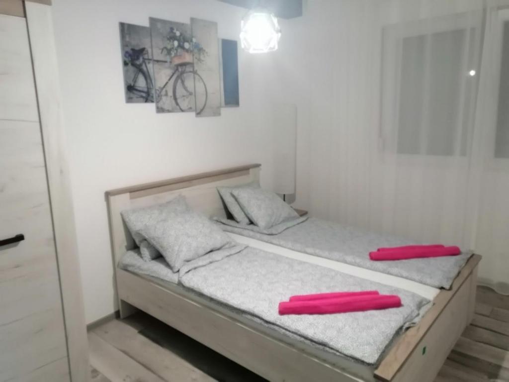 Postel nebo postele na pokoji v ubytování Apartman Petreš