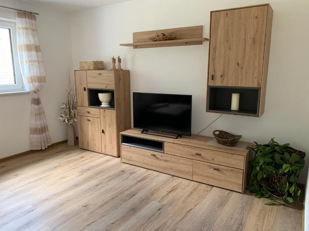 Kuchyň nebo kuchyňský kout v ubytování Ferienhaus Feil