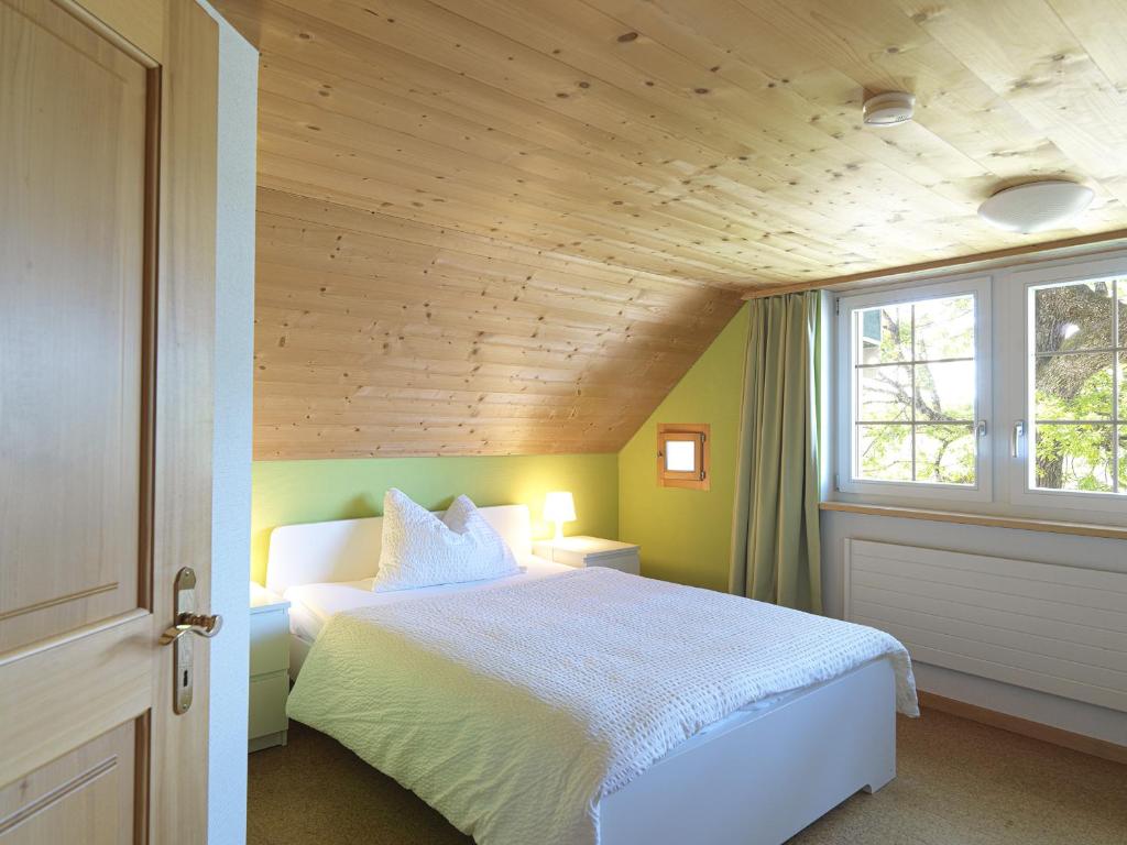 Postel nebo postele na pokoji v ubytování Hotel B&BAlpenheim