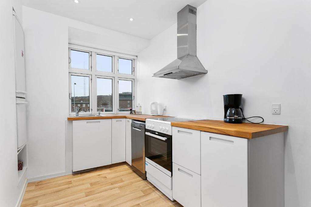 Kuchyň nebo kuchyňský kout v ubytování aday - Apartment suite Aalborg Center