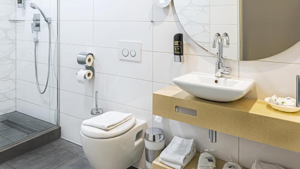 Koupelna v ubytování Hotel Bayer's