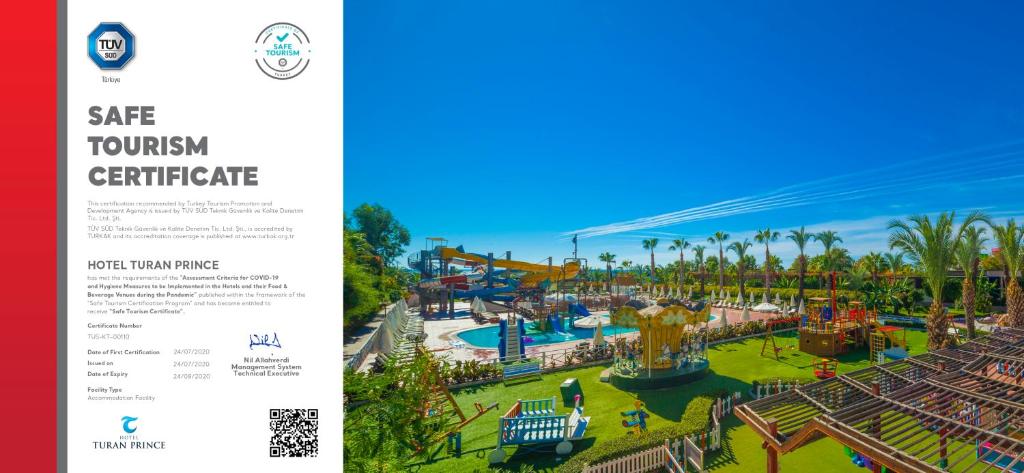 Hotel Turan Prince - Ex Sentido Turan Prince tanúsítványa, márkajelzése vagy díja