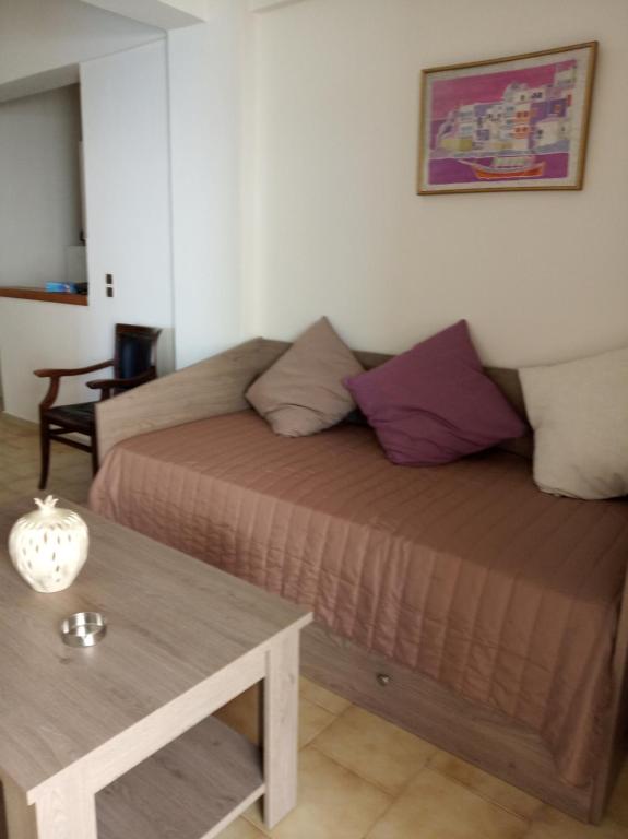 Ein Sitzbereich in der Unterkunft Buganvilla Sea View apts