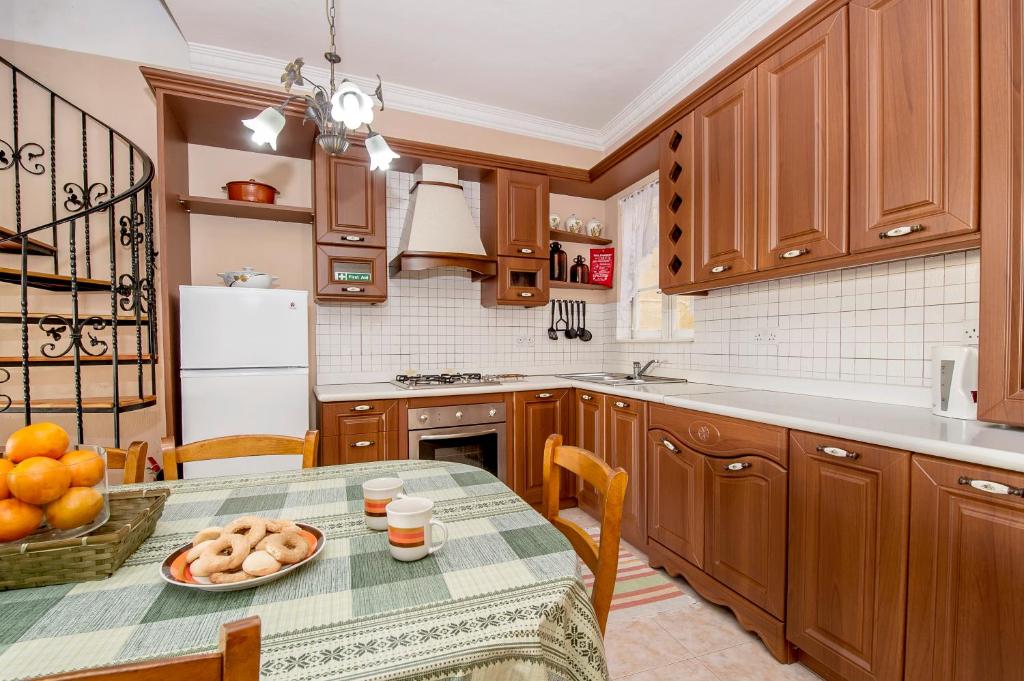 Kuchyň nebo kuchyňský kout v ubytování Lantern apartments