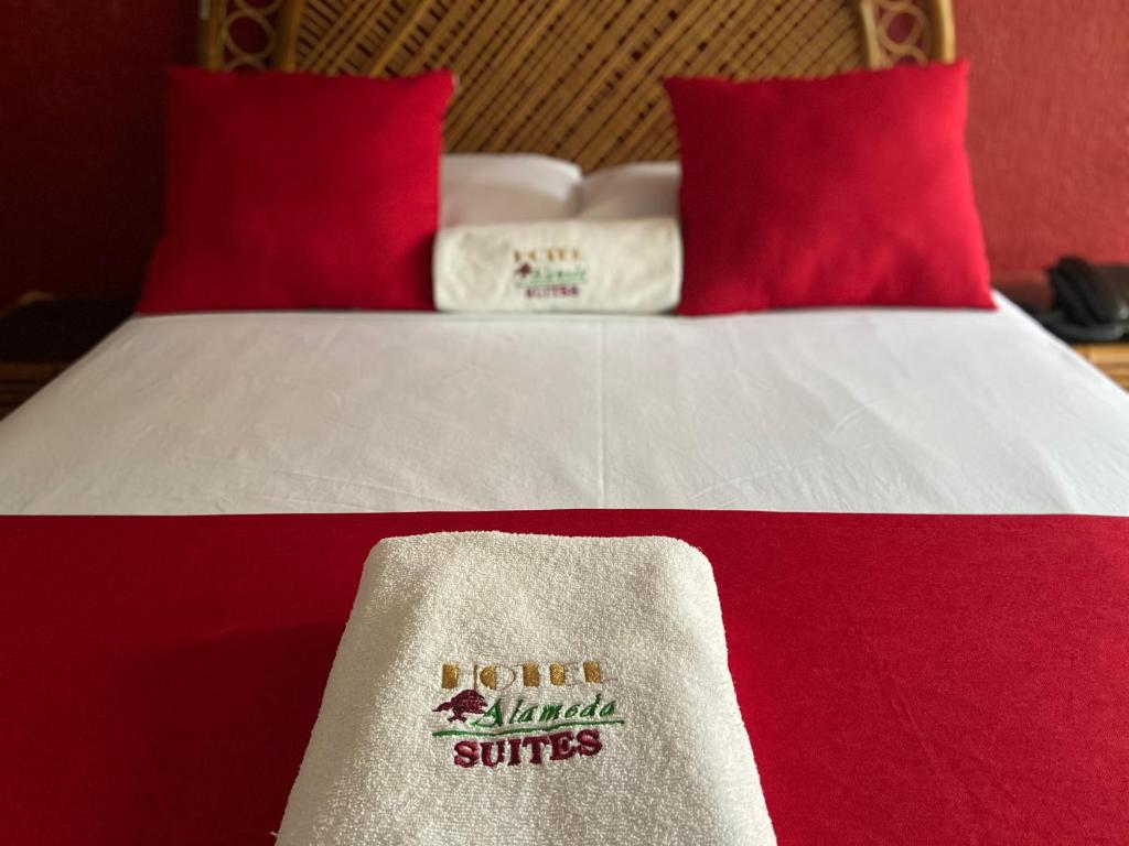Postel nebo postele na pokoji v ubytování Hotel Alameda
