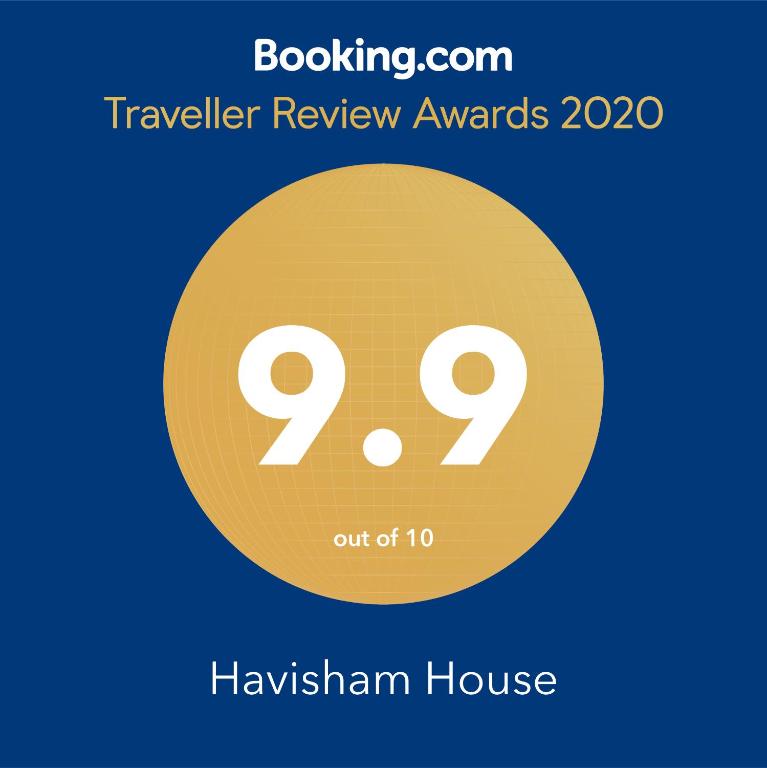 Certifikát, hodnocení, plakát nebo jiný dokument vystavený v ubytování Havisham House