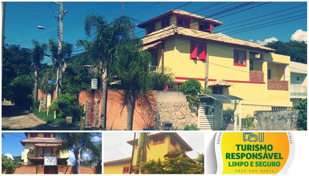 a collage of pictures of a house at Pousada TonaPraia in Florianópolis