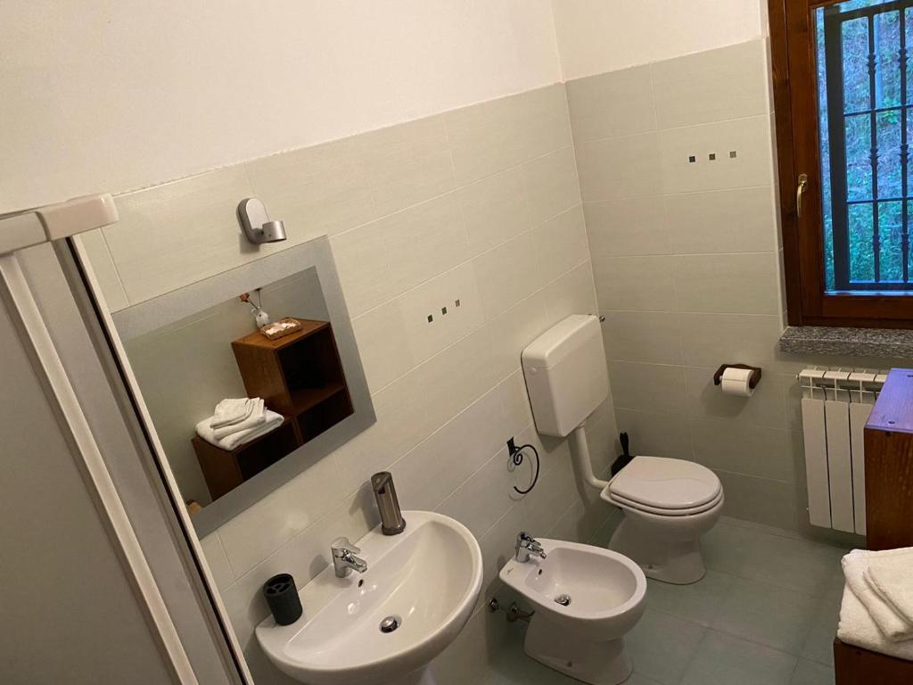 Koupelna v ubytování B&B Monteguzzo