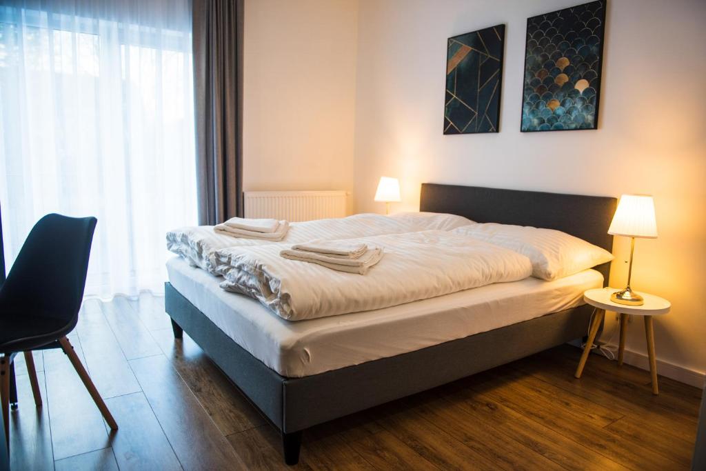 Postel nebo postele na pokoji v ubytování Stará Pošta