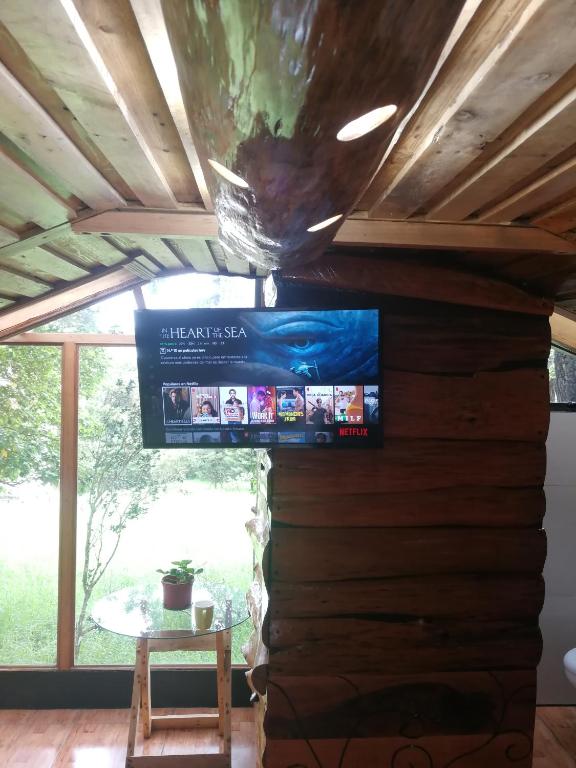 TV a/nebo společenská místnost v ubytování Nature house