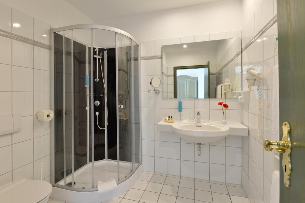 Koupelna v ubytování Hotel Stadt Hameln