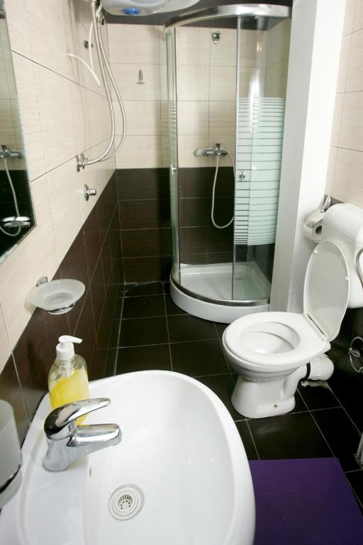 Koupelna v ubytování Apartments Agape