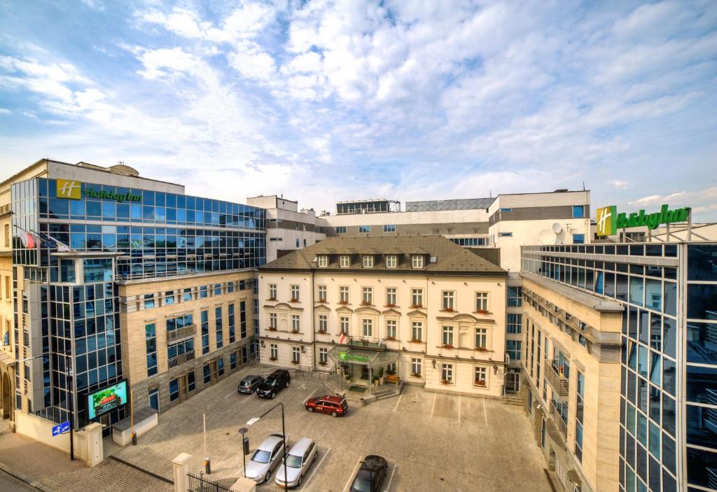 an aerial view of a city with tall buildings at Holiday Inn Krakow City Centre, an IHG Hotel in Krakow