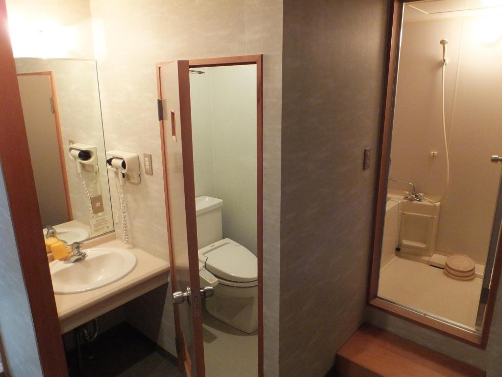 Koupelna v ubytování Akakura Wakui Hotel