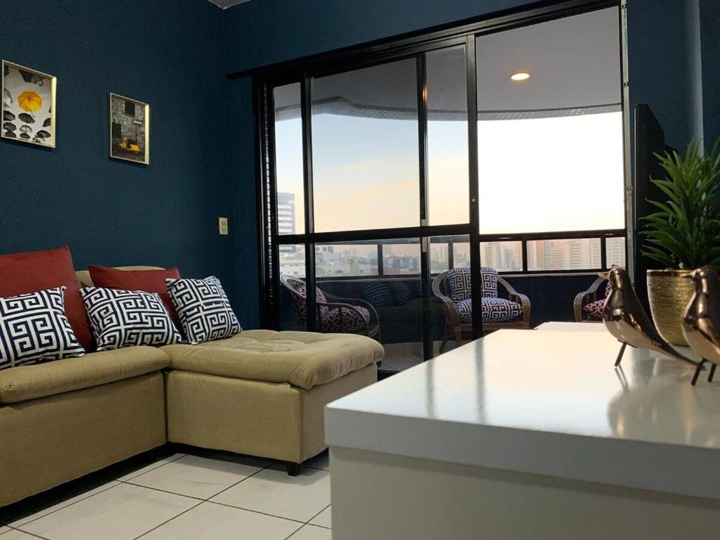  Bahia Suites Flat de luxo com vista mar em frente à praia com serviço de limpeza Salvador