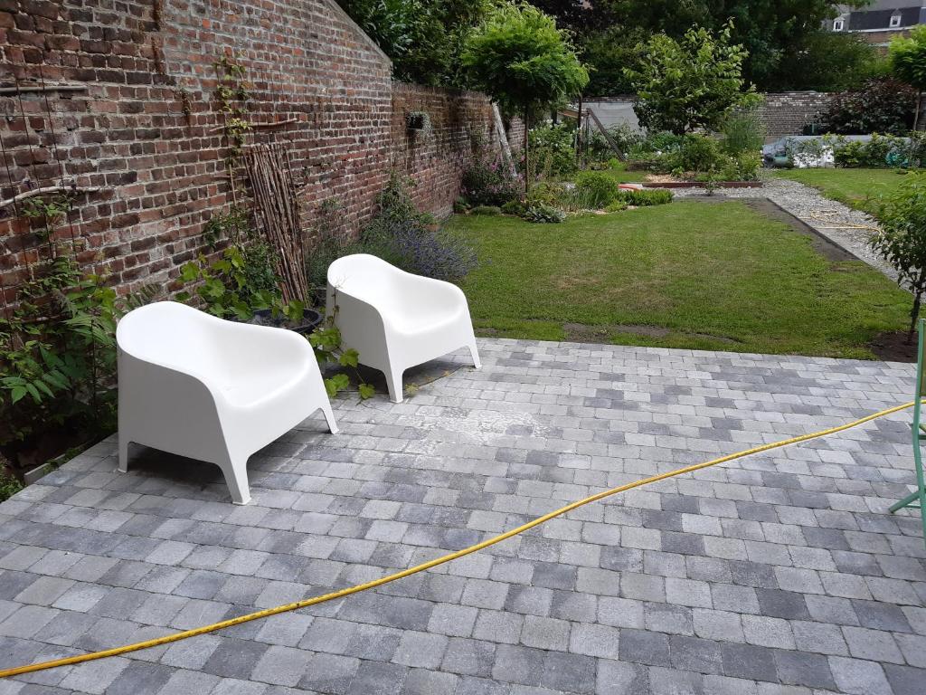 Zahrada ubytování Appartement rez Terrasse et Jardin