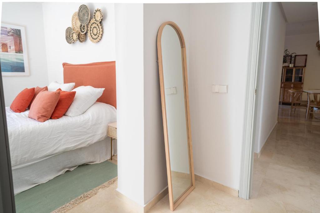 Posteľ alebo postele v izbe v ubytovaní 3+1 bed apartment, 100m away from the beach