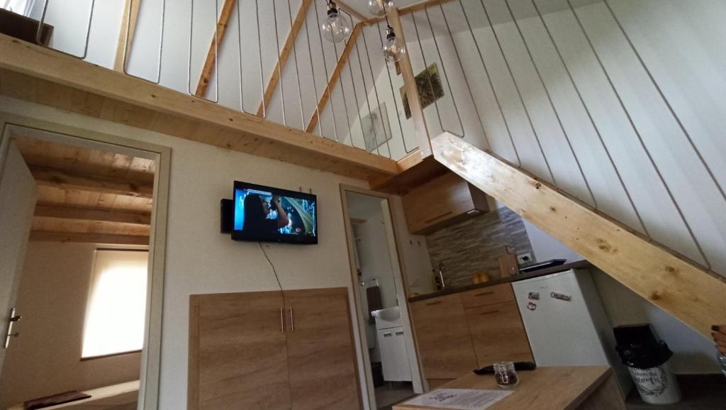 Kuchyň nebo kuchyňský kout v ubytování Brvnare Ljubojević