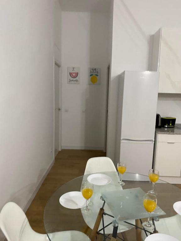 Kuchyň nebo kuchyňský kout v ubytování Aluche Aparment C