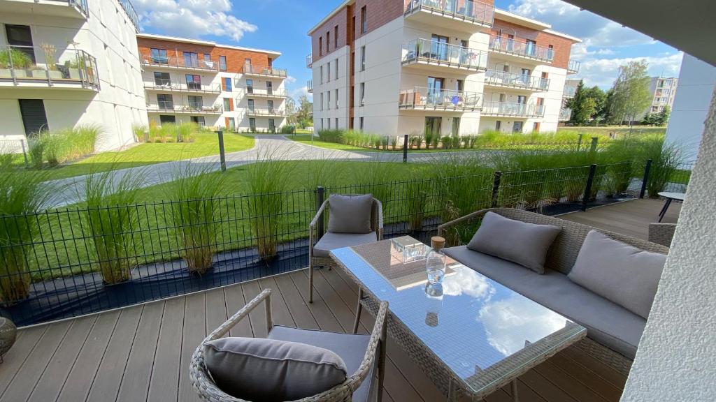 Balkón alebo terasa v ubytovaní Marina “Nature”