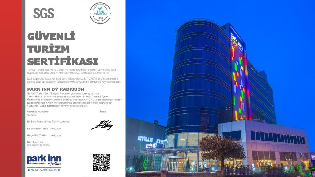 une brochure pour une entreprise occupant un bâtiment dans l'établissement Park Inn By Radisson Istanbul Ataturk Airport, à Istanbul