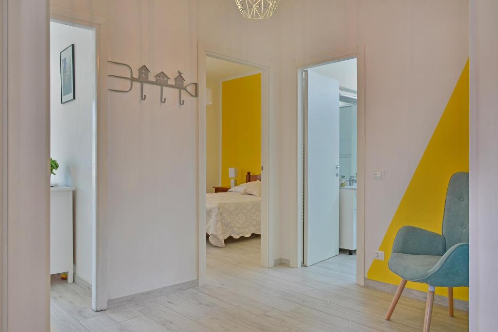 Łóżko lub łóżka w pokoju w obiekcie Agriturismo La Casa degli Zii