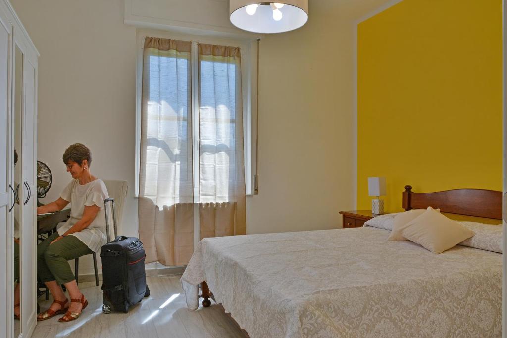 Łóżko lub łóżka w pokoju w obiekcie Agriturismo La Casa degli Zii