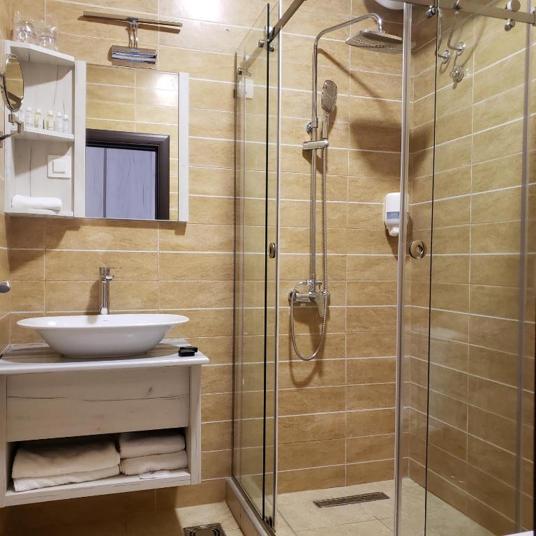 Koupelna v ubytování Hotel RIO VERDE