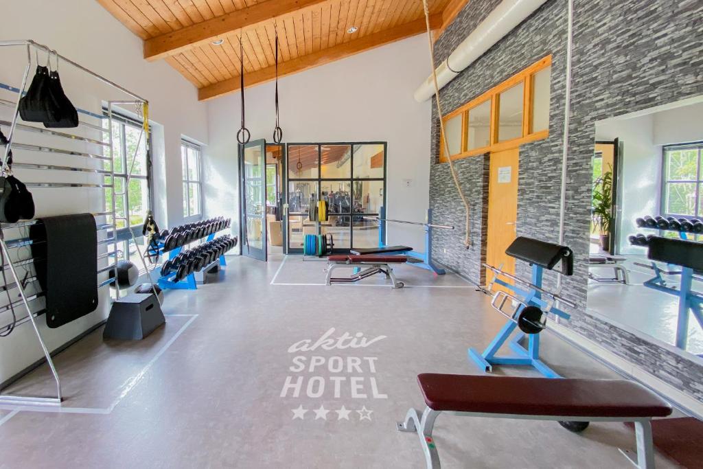 Het fitnesscentrum en/of fitnessfaciliteiten van aktiv Sporthotel Sächsische Schweiz