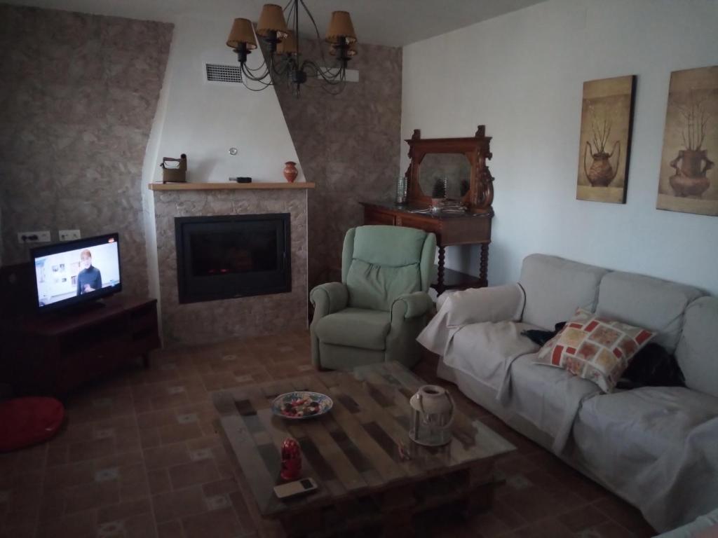 Posezení v ubytování Cortijo Oliveras Moratalla