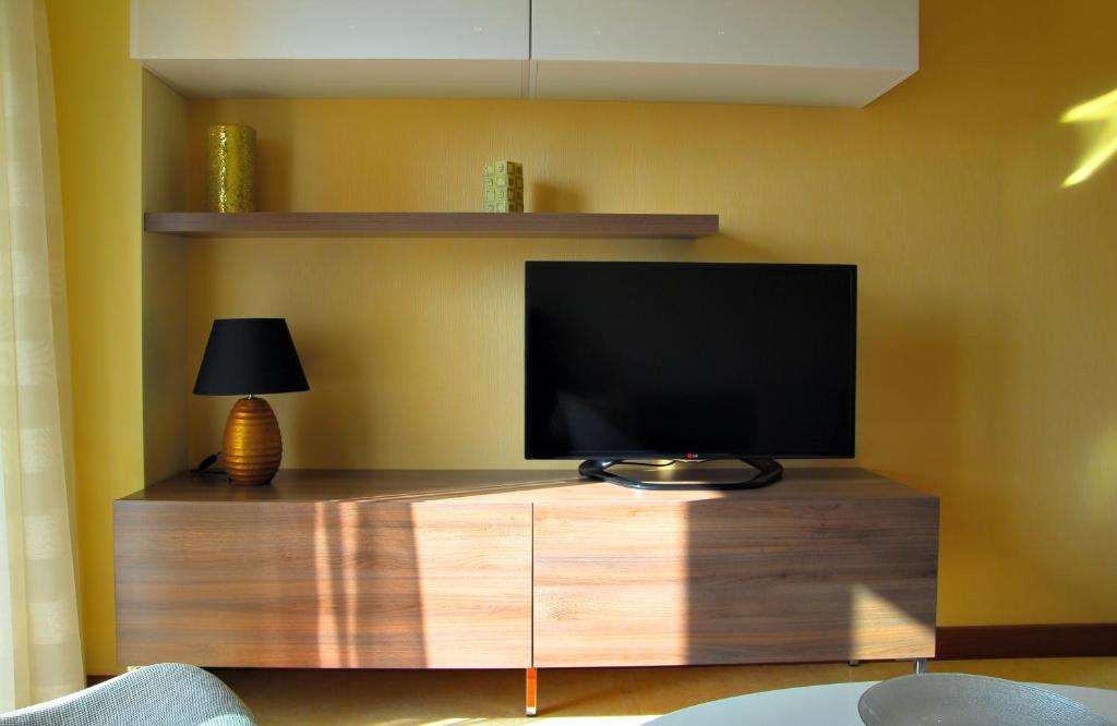 TV a/nebo společenská místnost v ubytování Apartments Athos