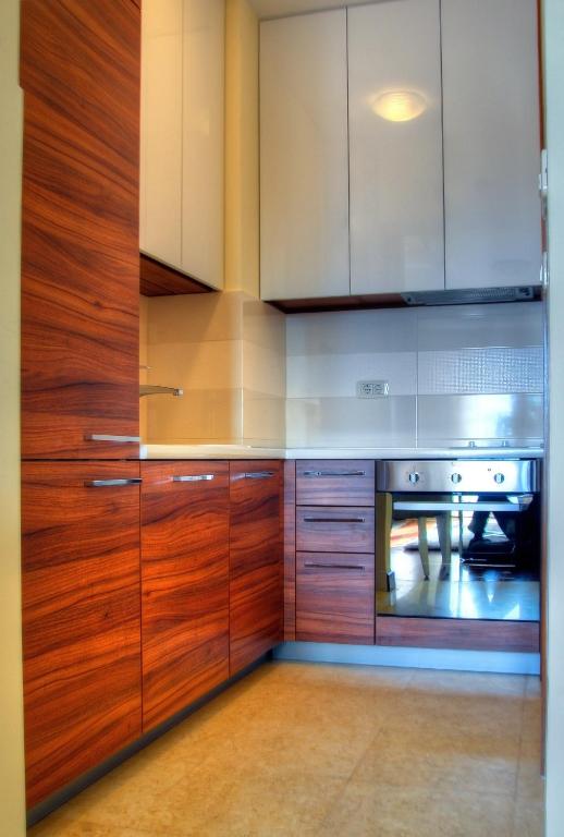 Kuchyň nebo kuchyňský kout v ubytování Apartments Athos
