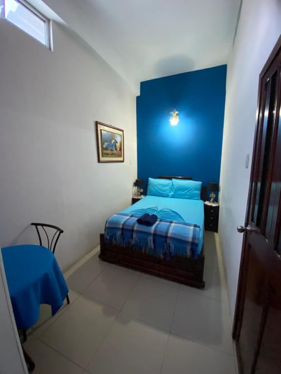 Postel nebo postele na pokoji v ubytování Hostal Puerto Azul