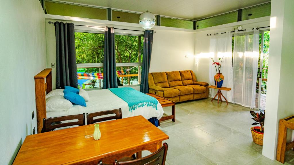 Posezení v ubytování Agutipaca Bungalows