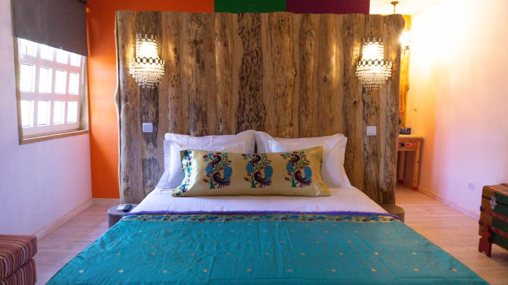 Cama o camas de una habitación en Casa da Almoinha