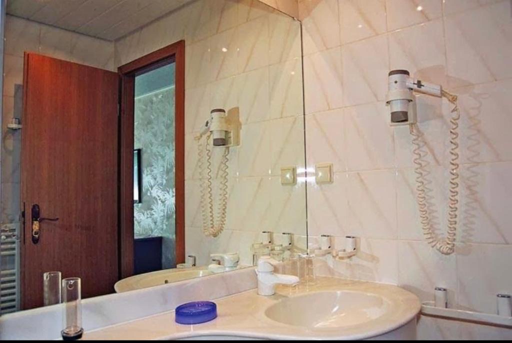 Koupelna v ubytování Hotel Pension Pamina