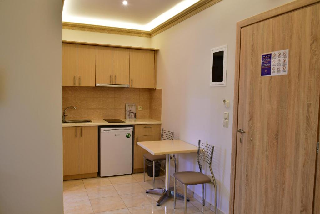 Kuchyň nebo kuchyňský kout v ubytování Studios Pantelis Corfu