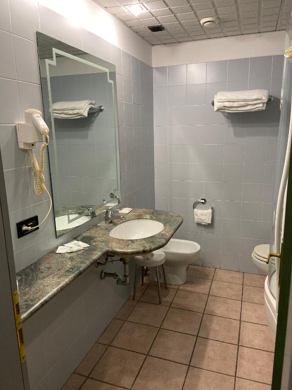 Koupelna v ubytování Hotel Verri
