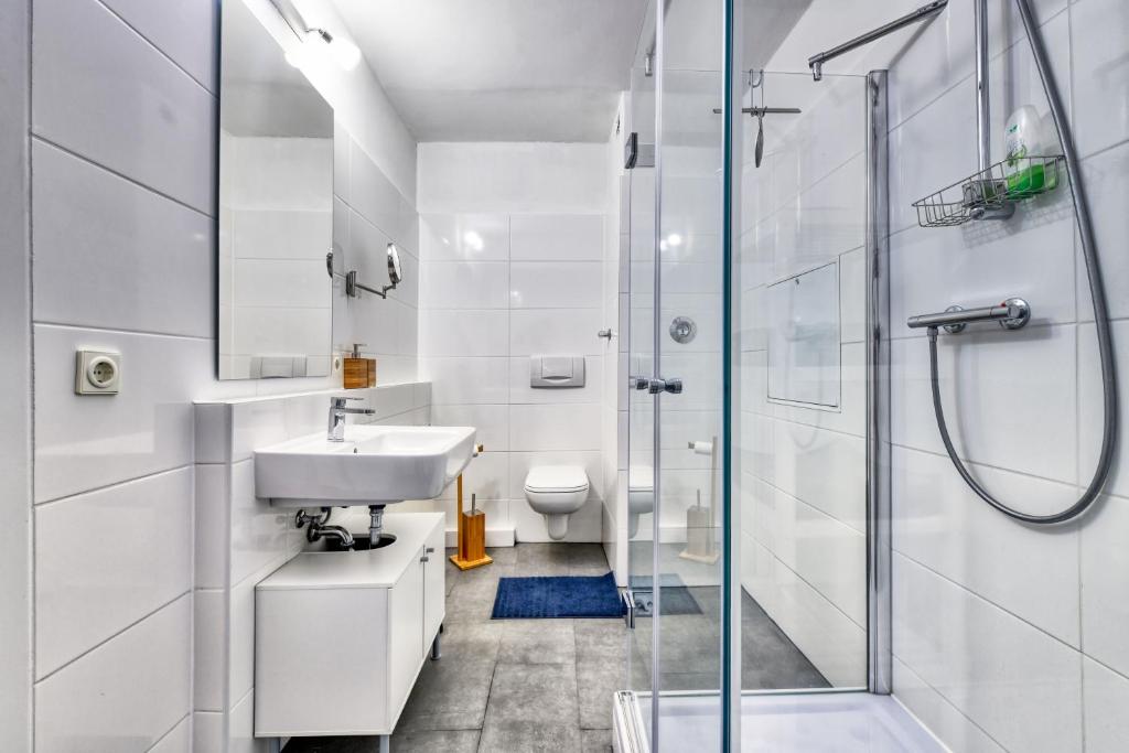 Koupelna v ubytování Fürthpartments