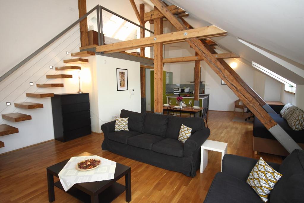 Posezení v ubytování River View Residence