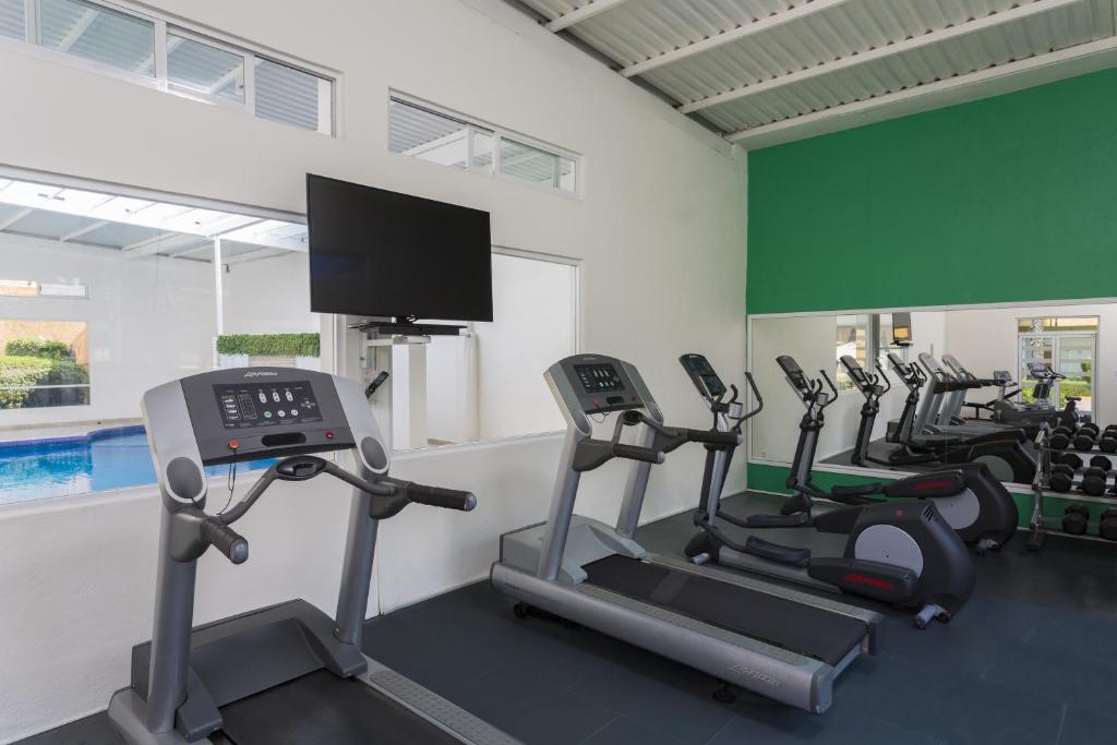 Fitness centrum a/nebo fitness zařízení v ubytování Gamma Pachuca