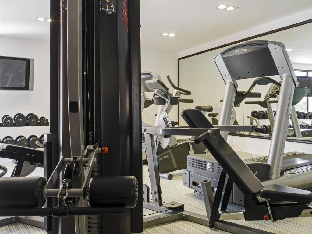 Fitness centrum a/nebo fitness zařízení v ubytování Fiesta Inn Leon