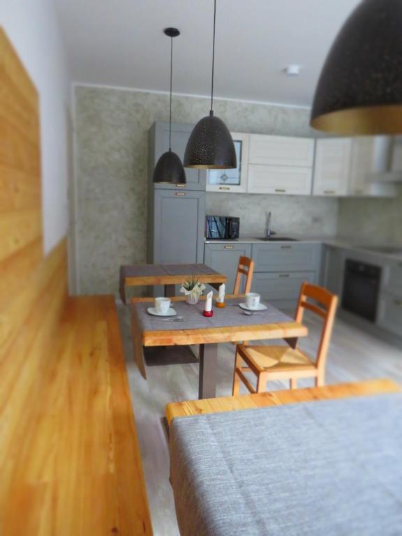 Kuchyň nebo kuchyňský kout v ubytování B&B A piè Paganella