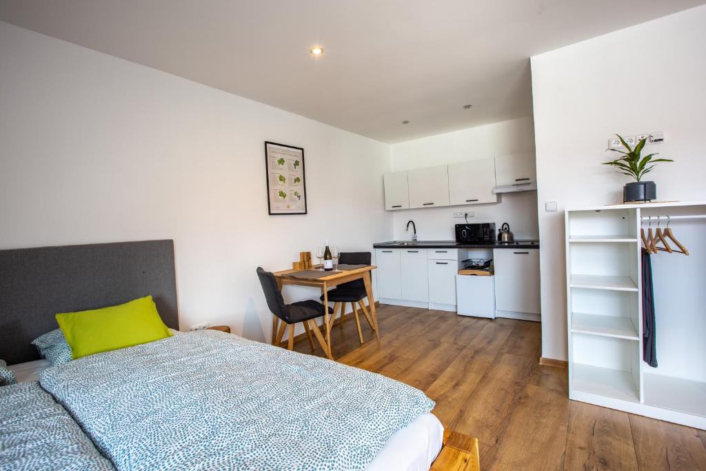 Kuchyň nebo kuchyňský kout v ubytování Apartmány na Mikulášském náměstí