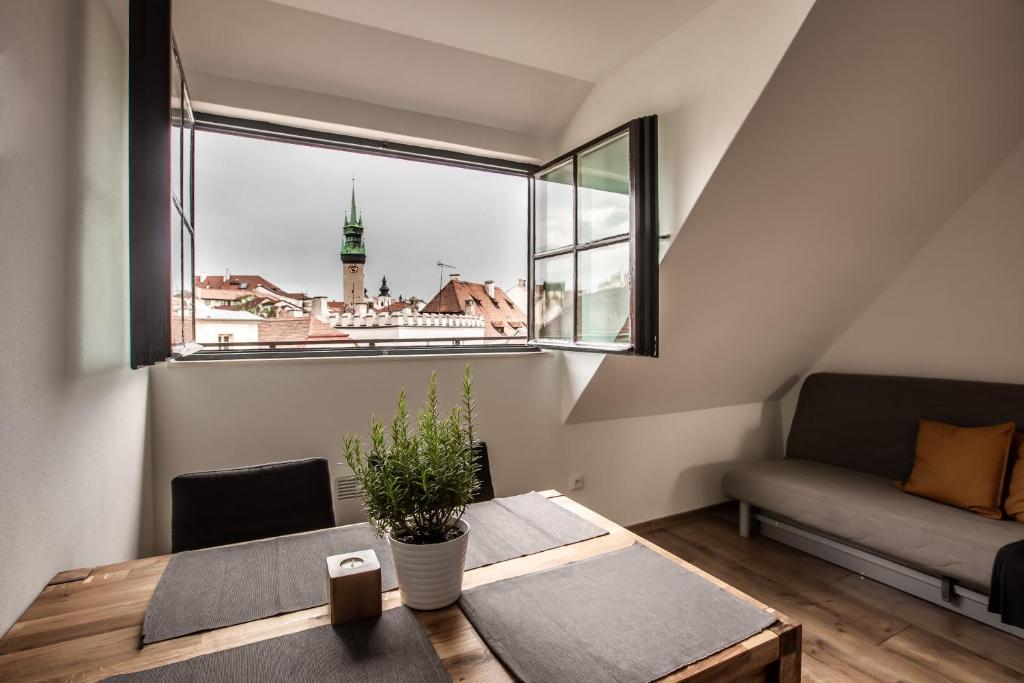 Posezení v ubytování Apartmány na Mikulášském náměstí